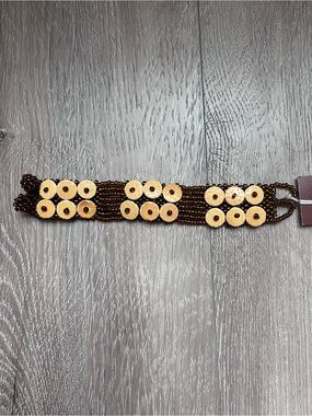 Artisan Brown Beaded Multi-Strand Bracelet
